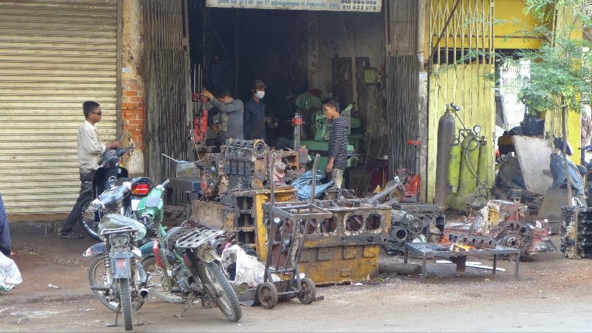 Werkstatt in Kambodscha